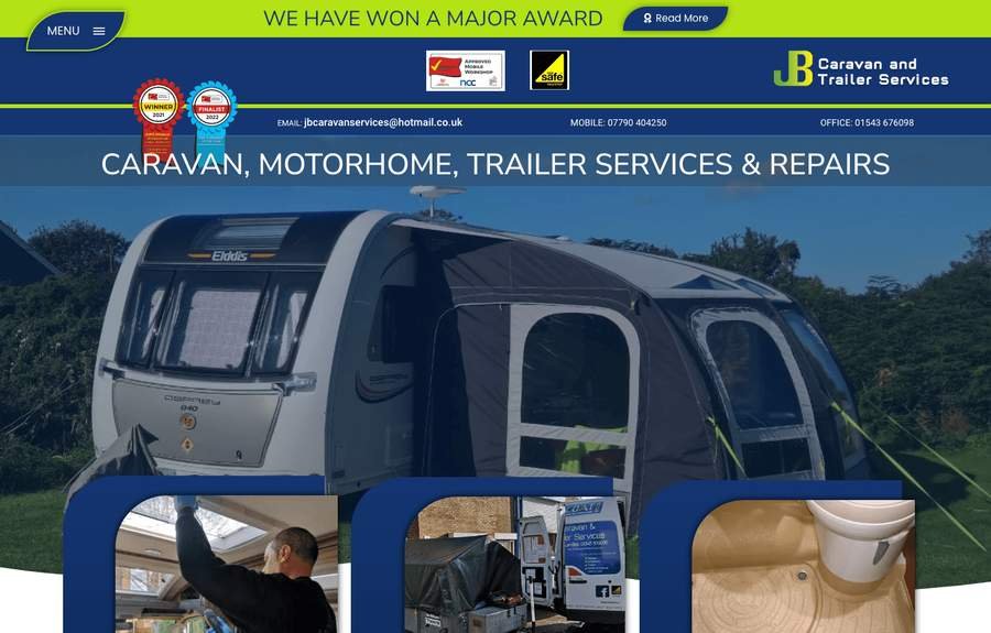 JB Caravan And Trailer Services New Website Jan 2021